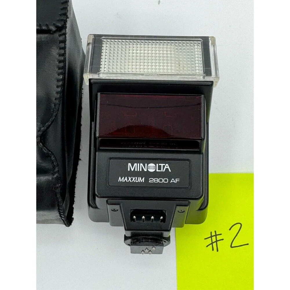 Minolta Maxxum AF 2800AF Flash With Case Tested Working Great